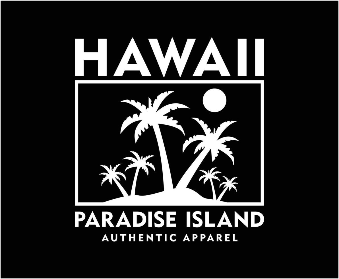 disegno della maglietta di vettore dell'illustrazione di estate delle hawai per la stampa