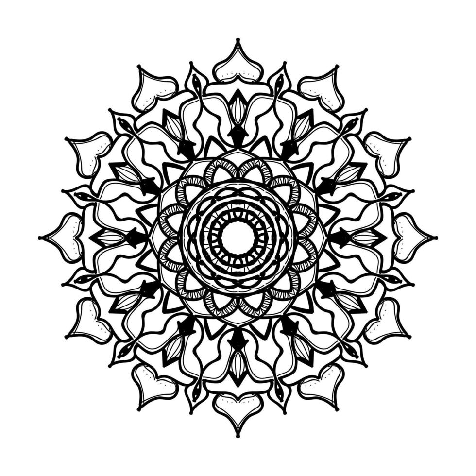 mandala disegnato a mano. decorazione in ornamento etnico orientale doodle. vettore