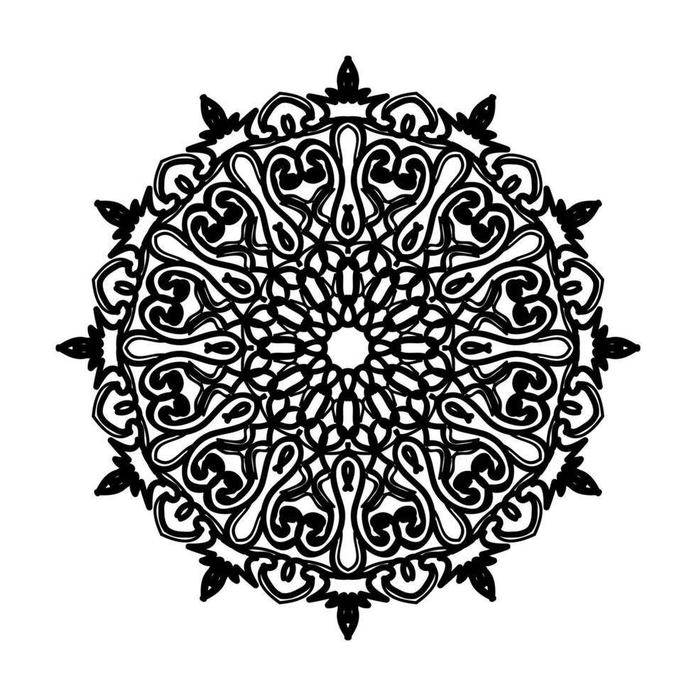mandala disegnato a mano. decorazione in ornamento etnico orientale doodle. vettore
