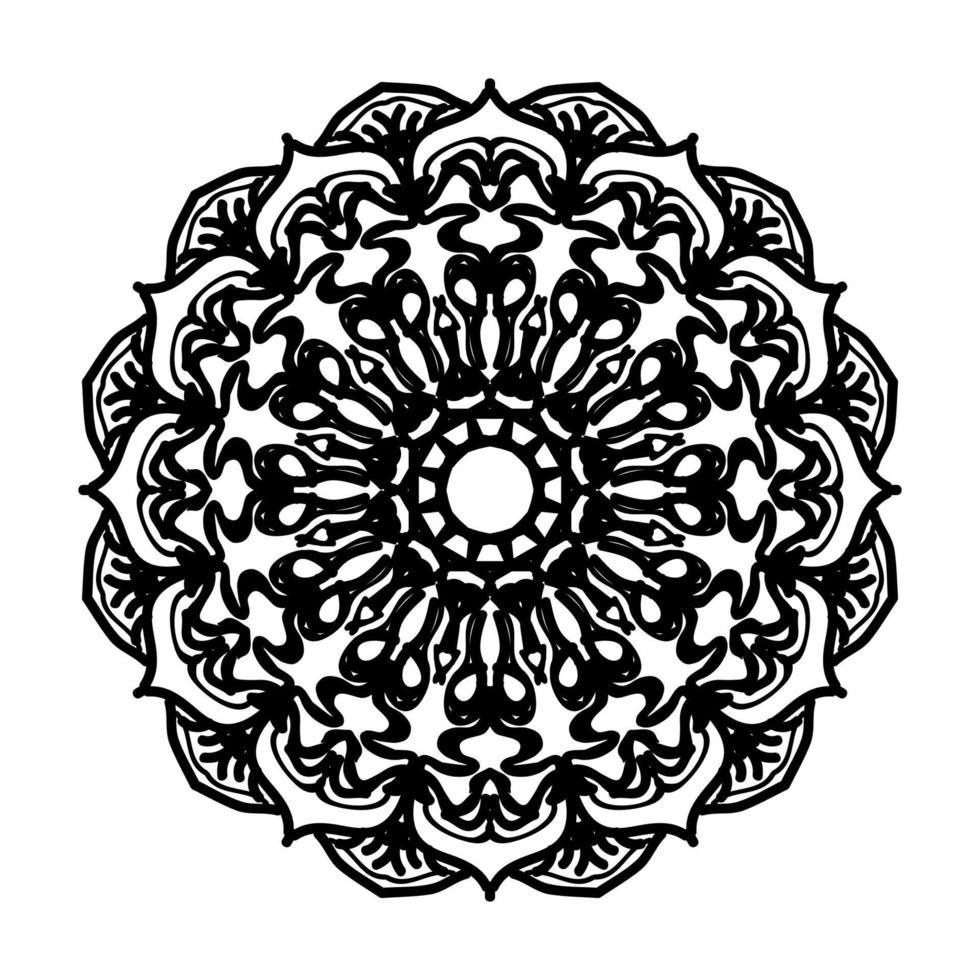 mandala disegnato a mano. decorazione in ornamento etnico orientale doodle. vettore