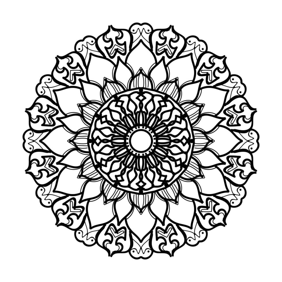 mandala disegnato a mano. decorazione in ornamento etnico orientale doodle. vettore