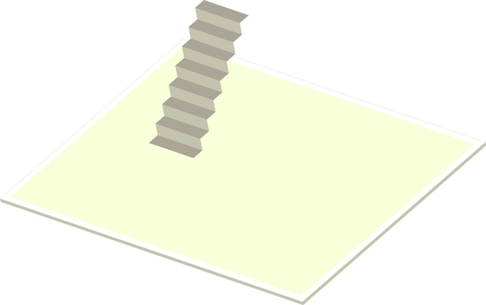 illustrazione realistica delle scale con sfondo bianco vettore