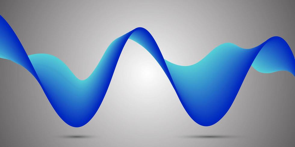 Flusso blu Sfondo di onda vettore