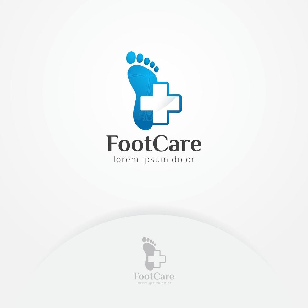 design del logo per la cura dei piedi vettore