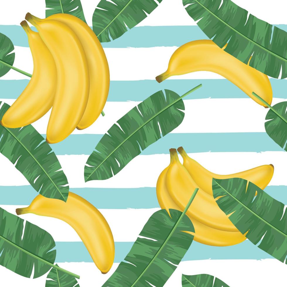 modello senza cuciture della banana della frutta tropicale vettore