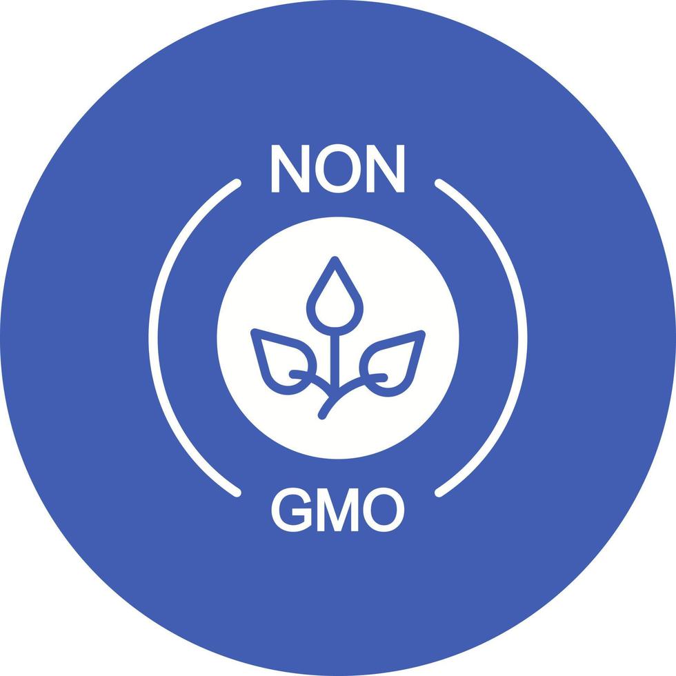 icona di sfondo cerchio glifo non OGM vettore