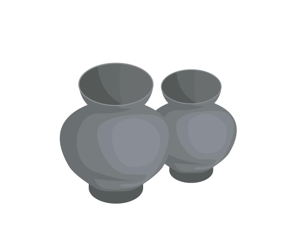 illustrazione in stile isometrico del vaso vuoto vettore