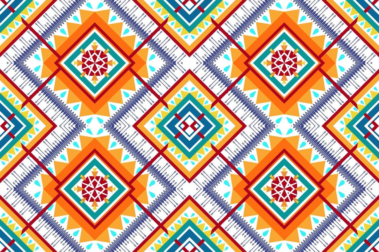 disegno geometrico astratto etnico senza cuciture. Tappeto In Tessuto Azteco Mandala Ornamento Chevron Decorazione Tessile Carta Da Parati. vettore di ricamo tradizionale indiano africano della Turchia tribale