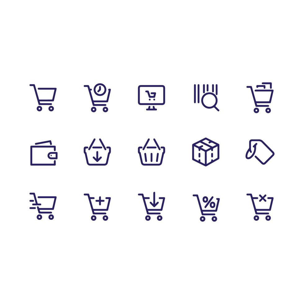 disegno vettoriale icone dello shopping