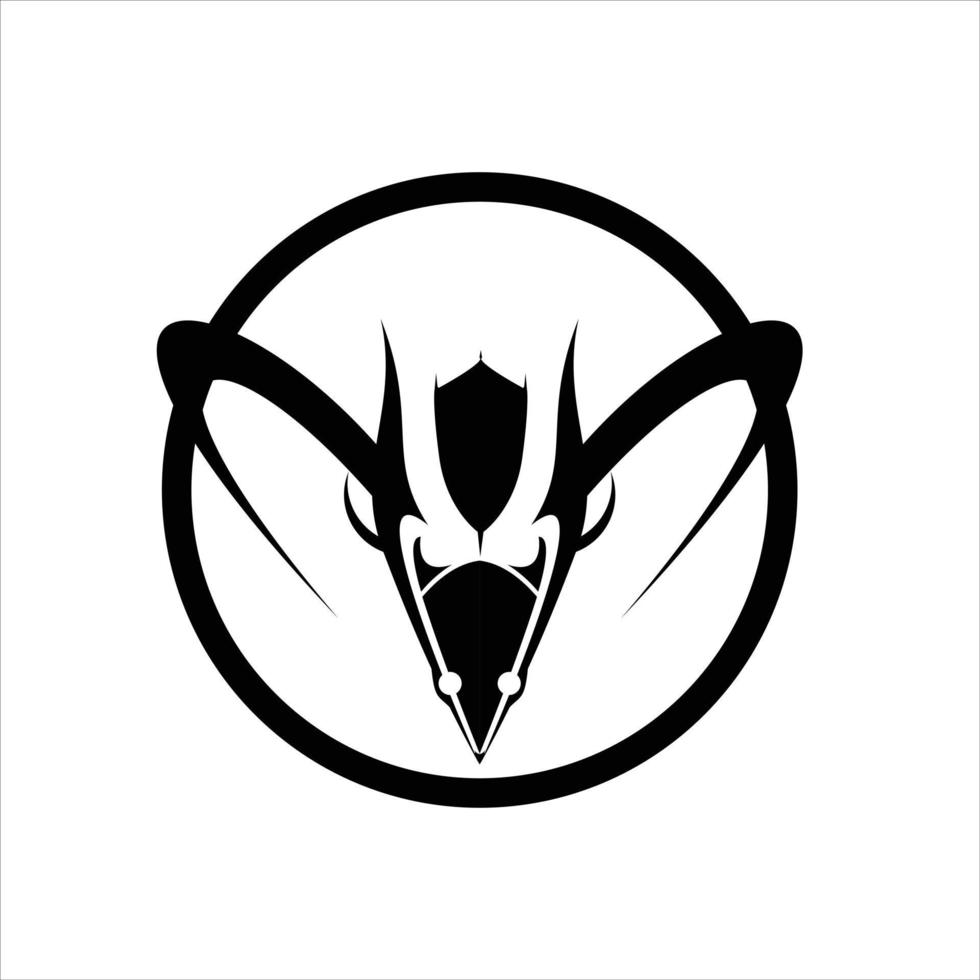 logo di design del personaggio mascotte semplice e sofisticato vettore