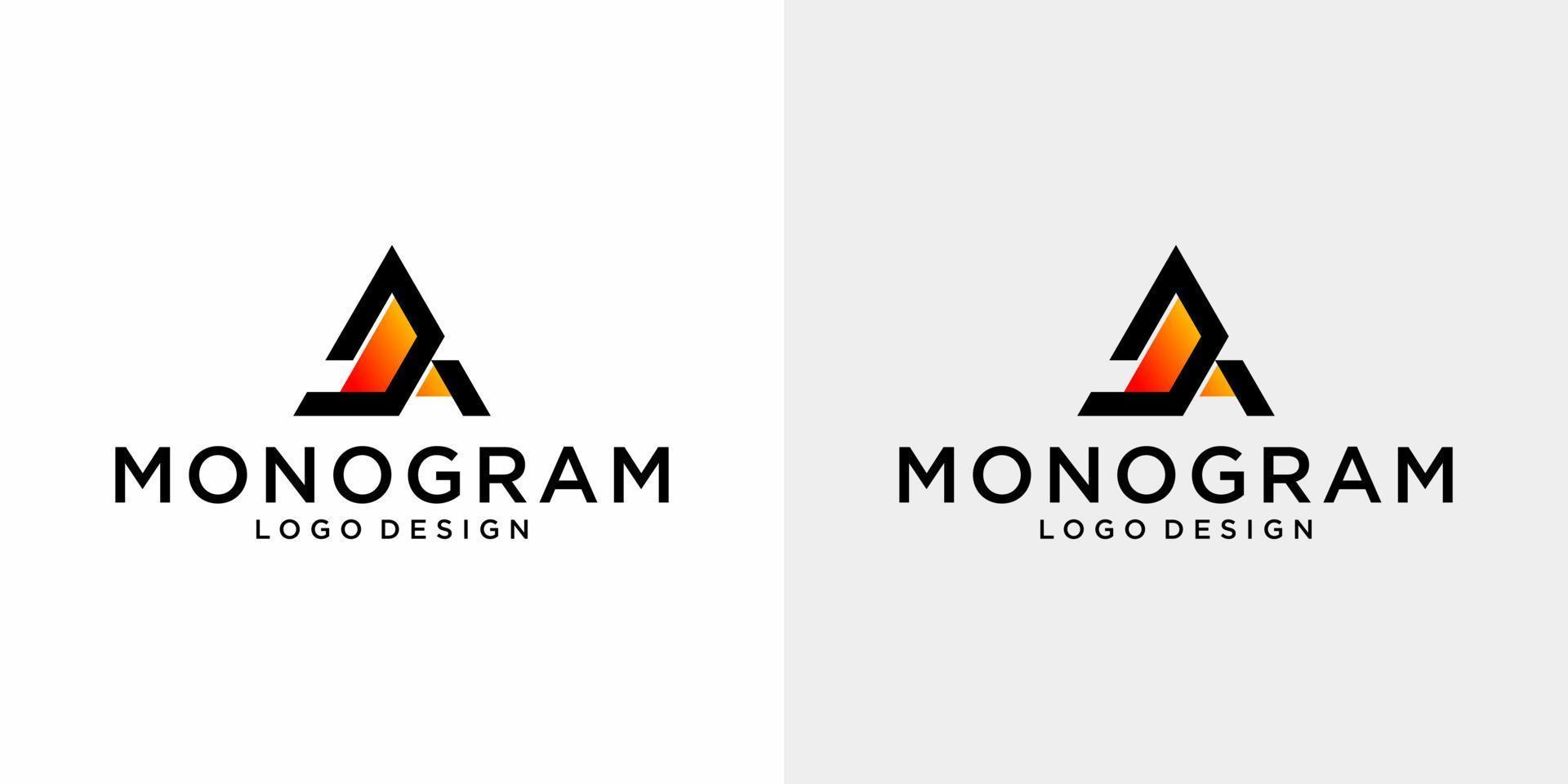 lettera un design del logo sportivo monogramma. vettore