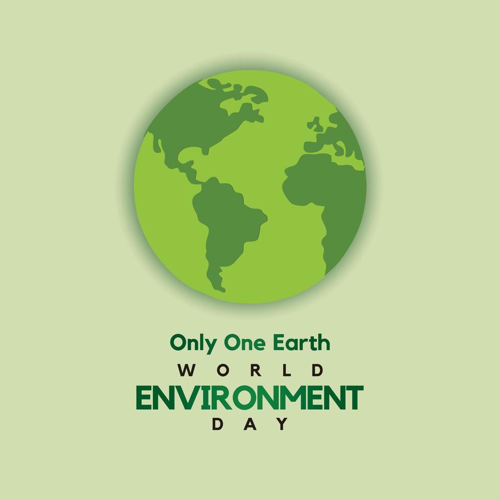Giornata Mondiale per l'Ambiente. post sui social media per la giornata mondiale dell'ambiente. vettore