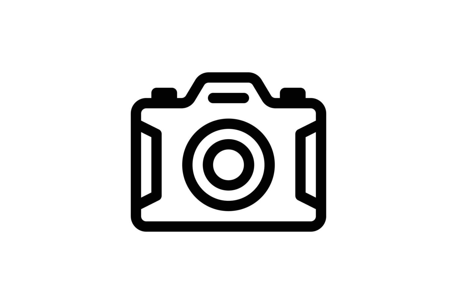 stile della linea di fotografia dell'icona della fotocamera gratuito vettore