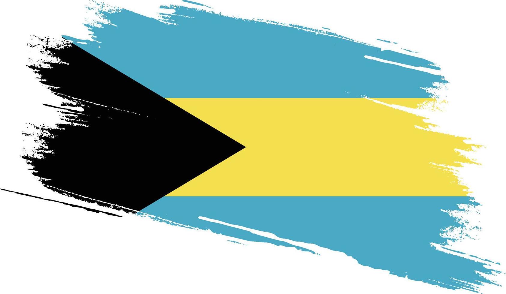 bandiera delle Bahamas con texture grunge vettore