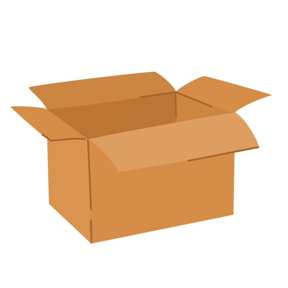 scatola di cartone. consegna e imballaggio. trasporto, consegna. illustrazioni vettoriali disegnate a mano isolate su sfondo bianco.
