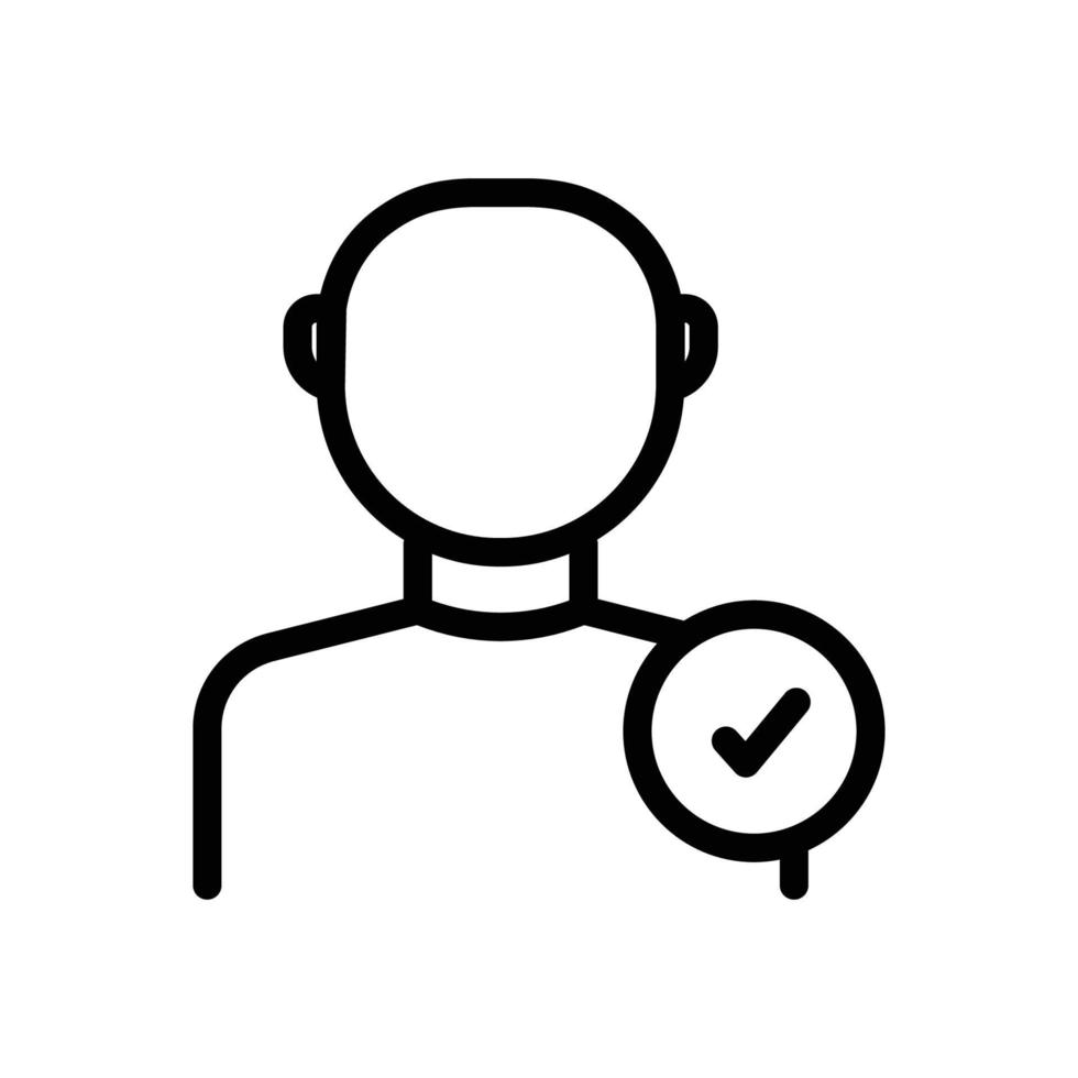 icona di persone con segno di spunta. stile icona linea. design semplice modificabile. vettore del modello di progettazione