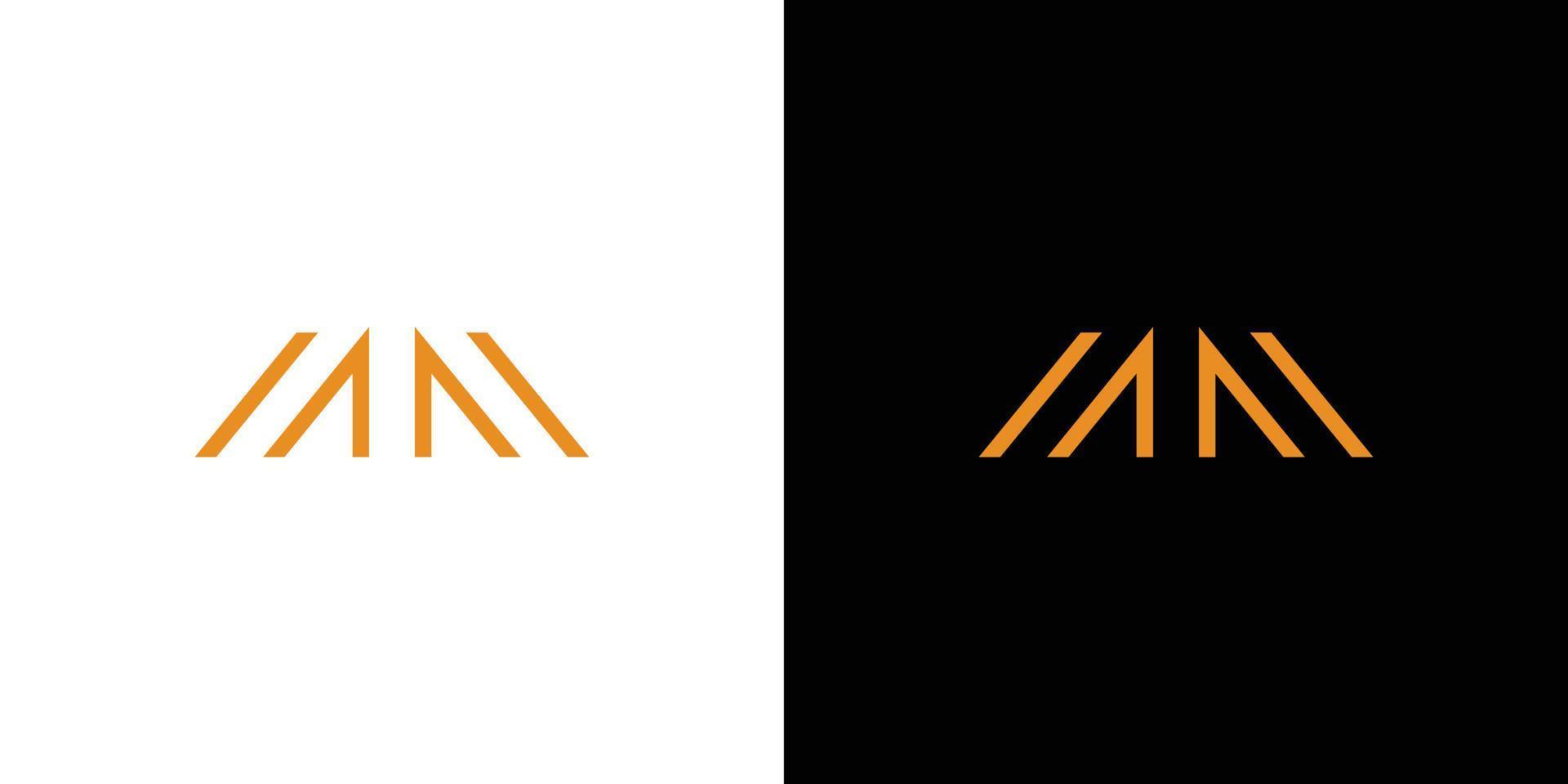 design del logo iniziale della lettera m semplice e unico 1 vettore