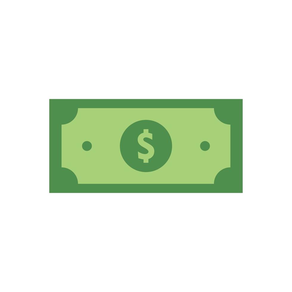 icona della banconota in valuta dollaro, illustrazione vettoriale d'archivio. simbolo del metodo di pagamento. elementi di design di qualità. stile classico. vettore