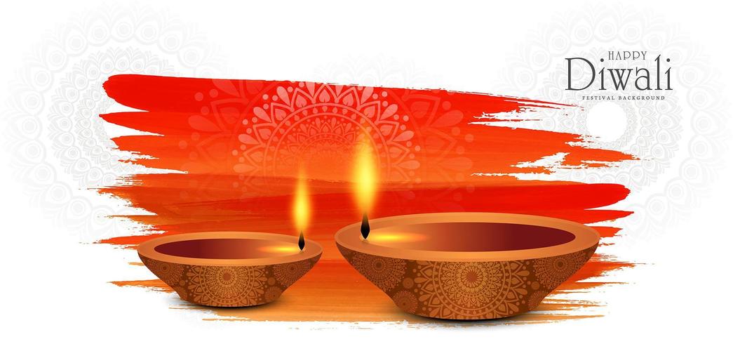 Priorità bassa felice elegante moderna moderna della scheda di festival di Diwali vettore
