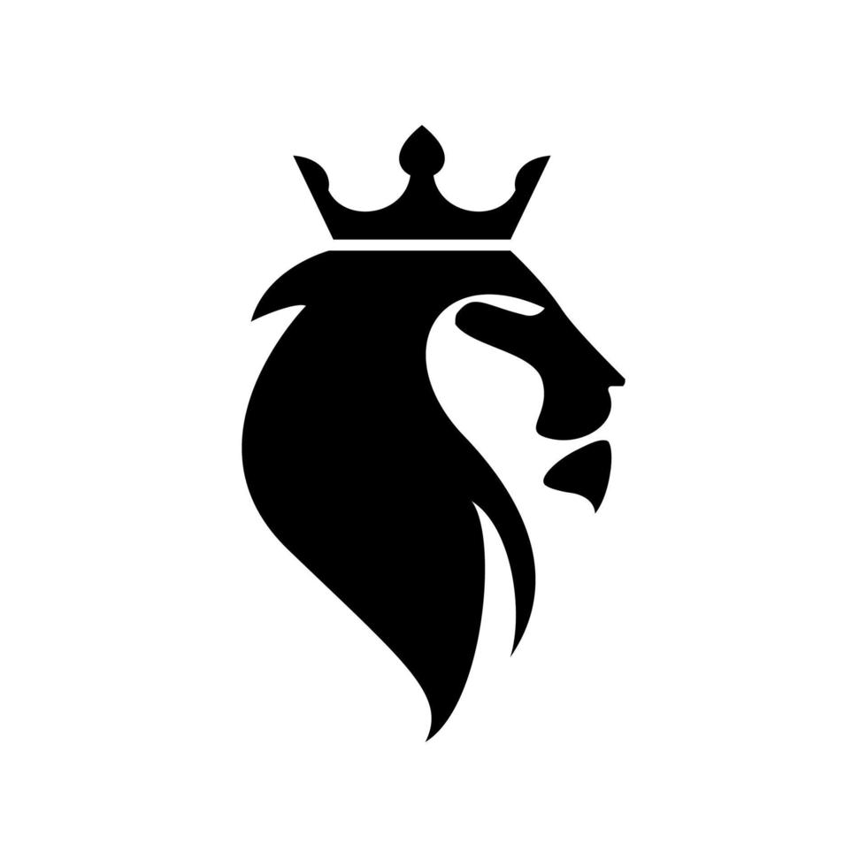 disegno dell'icona del re leone vettore