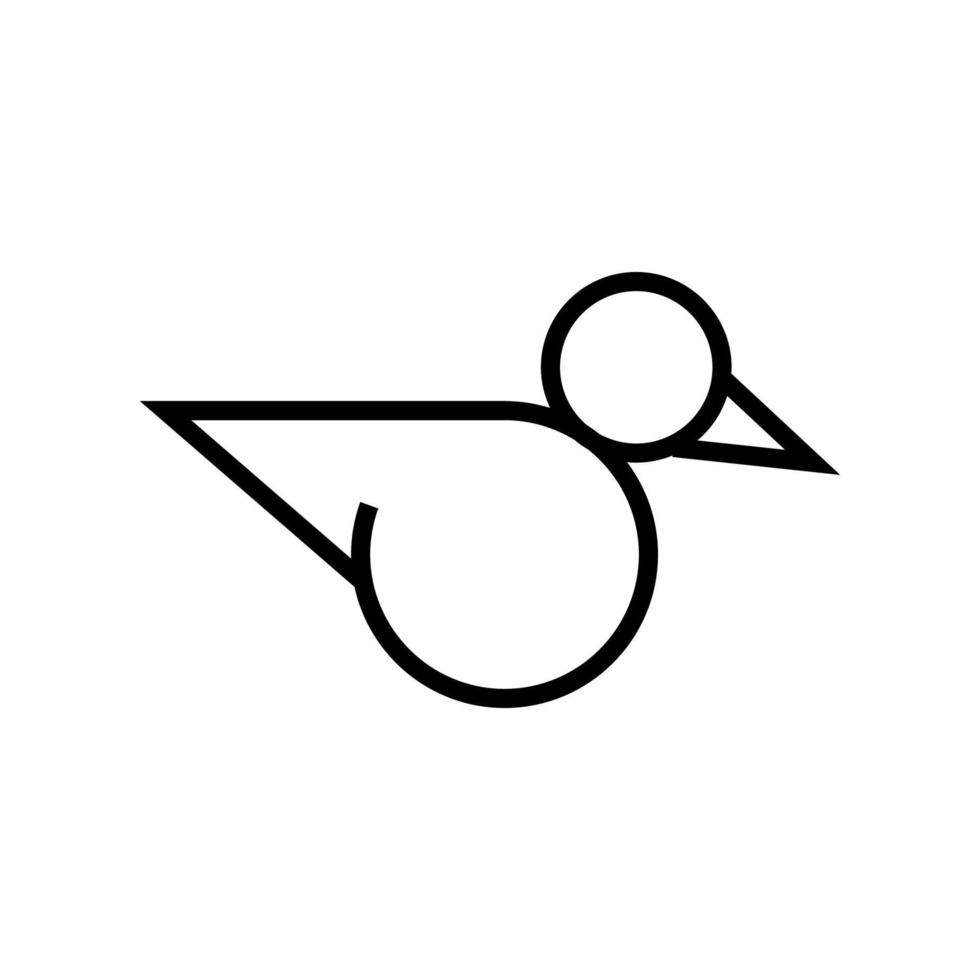 disegno dell'icona animale anatra vettore