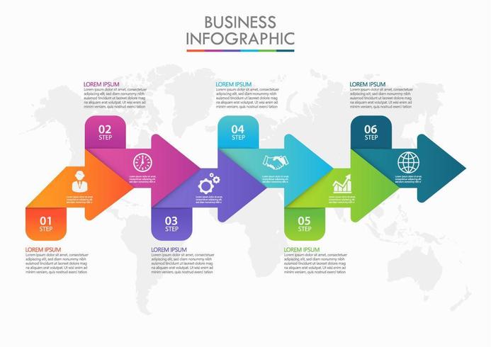 Modello di business freccia freccia infografica vettore