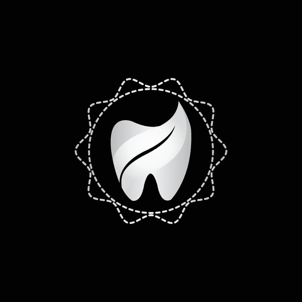 vettore di progettazione di logo di denti bianchi dentali astratti