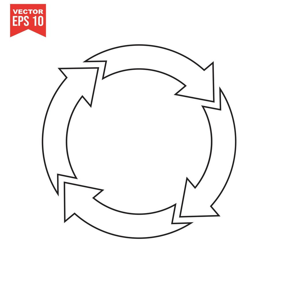 riciclare icona simbolo di riciclaggio. illustrazione vettoriale. isolato su sfondo bianco. vettore