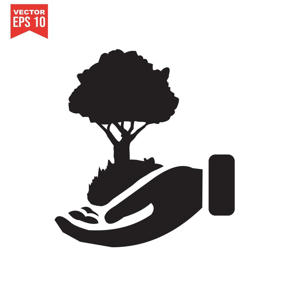 icona di riforestazione o logo isolato segno simbolo illustrazione vettoriale - raccolta di icone vettoriali in stile nero di alta qualità