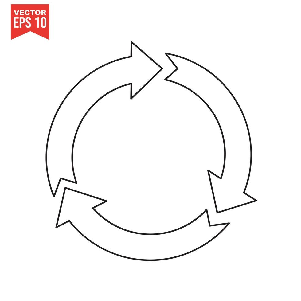 riciclare icona simbolo di riciclaggio. illustrazione vettoriale. isolato su sfondo bianco. vettore