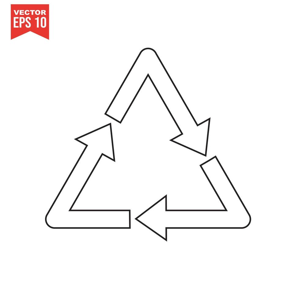 riciclare icona simbolo di riciclaggio. illustrazione vettoriale. isolato su sfondo bianco. vettore