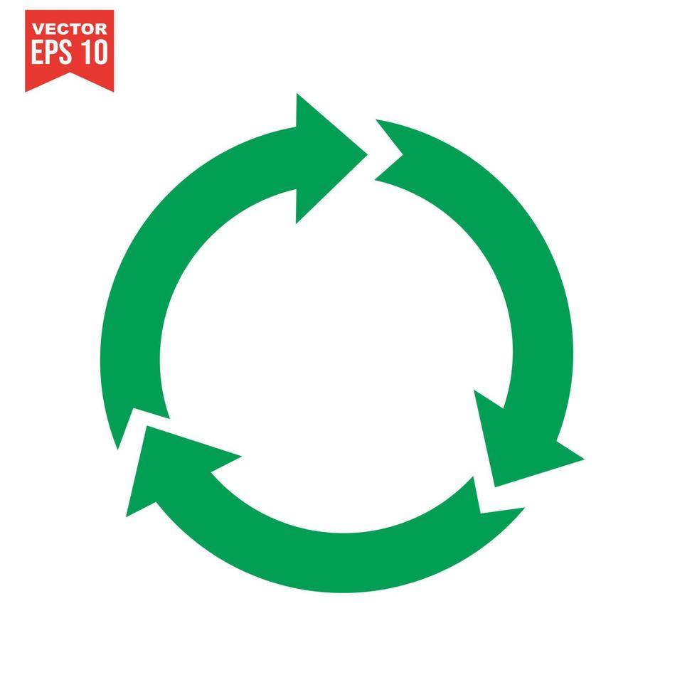 riciclare icona simbolo di riciclaggio. illustrazione vettoriale. isolato su sfondo bianco. vettore