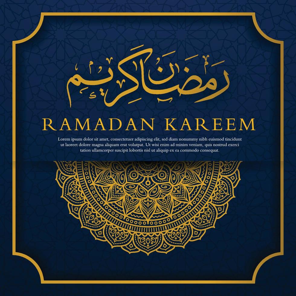 design di sfondo islamico ramadan kareem con uso in stile moderno e arabo per contenuti di social media e banner pubblicitari vettore