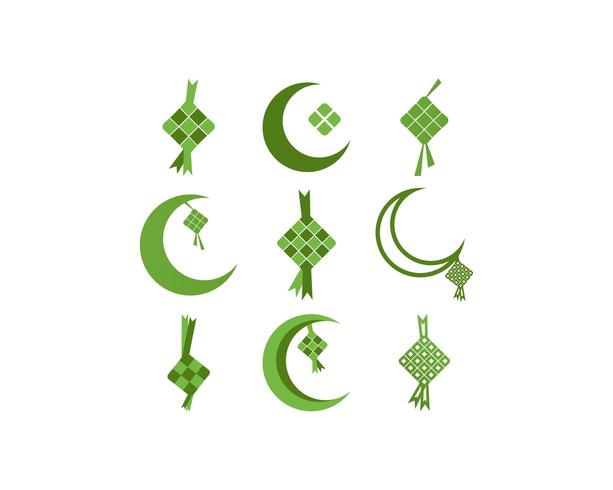 Set di icone di ramadan eid al fitr vettore