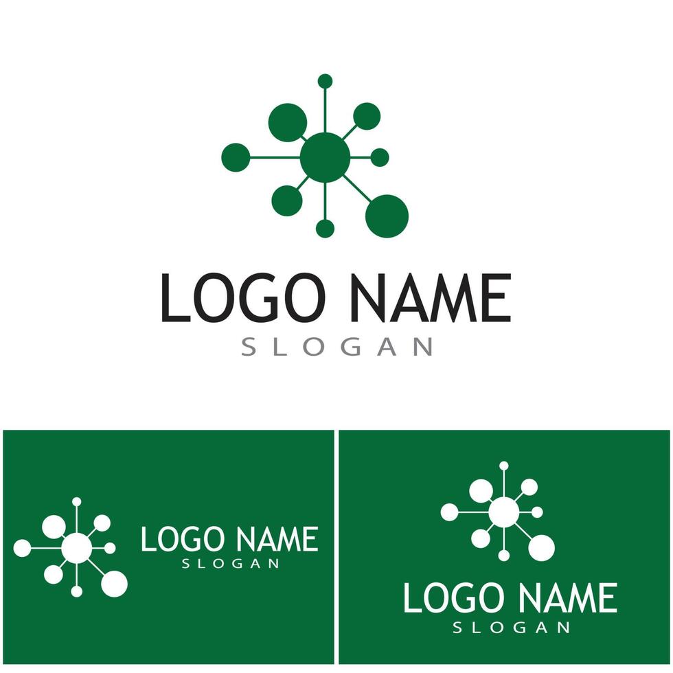 molecola simbolo logo modello illustrazione vettoriale design