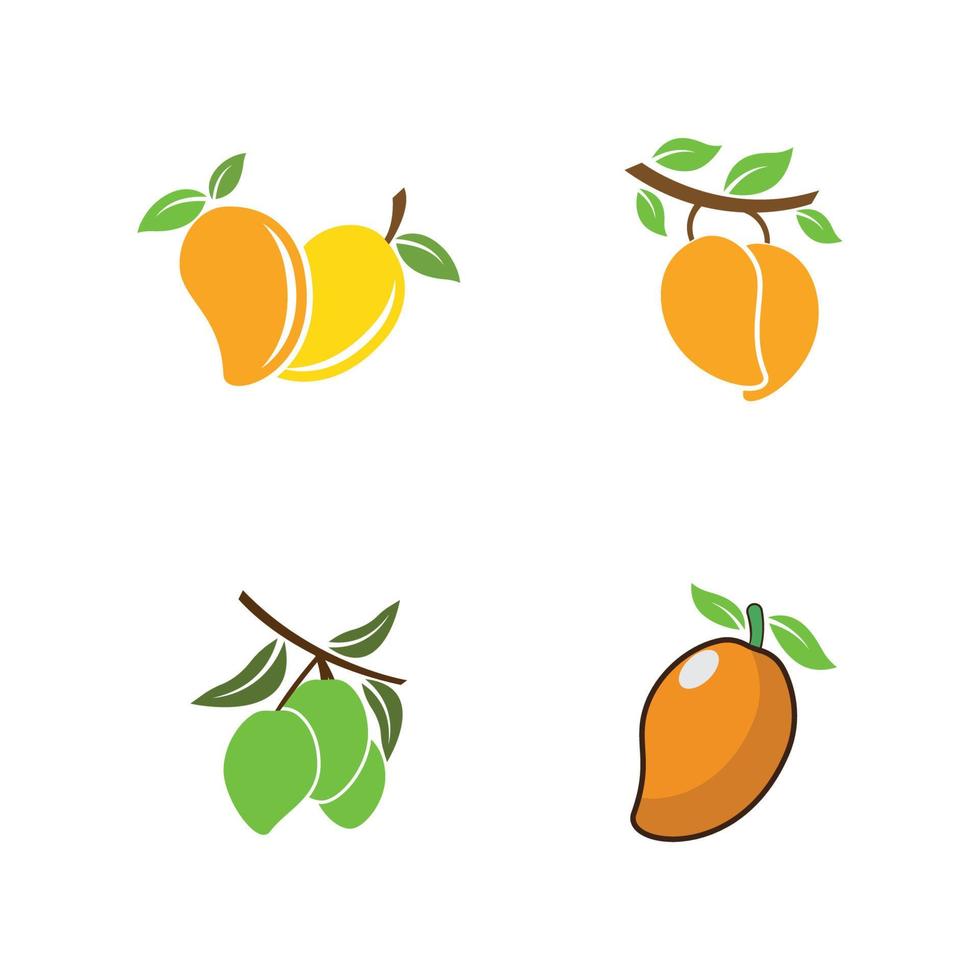 illustrazione del disegno dell'icona di vettore del modello di logo del mango
