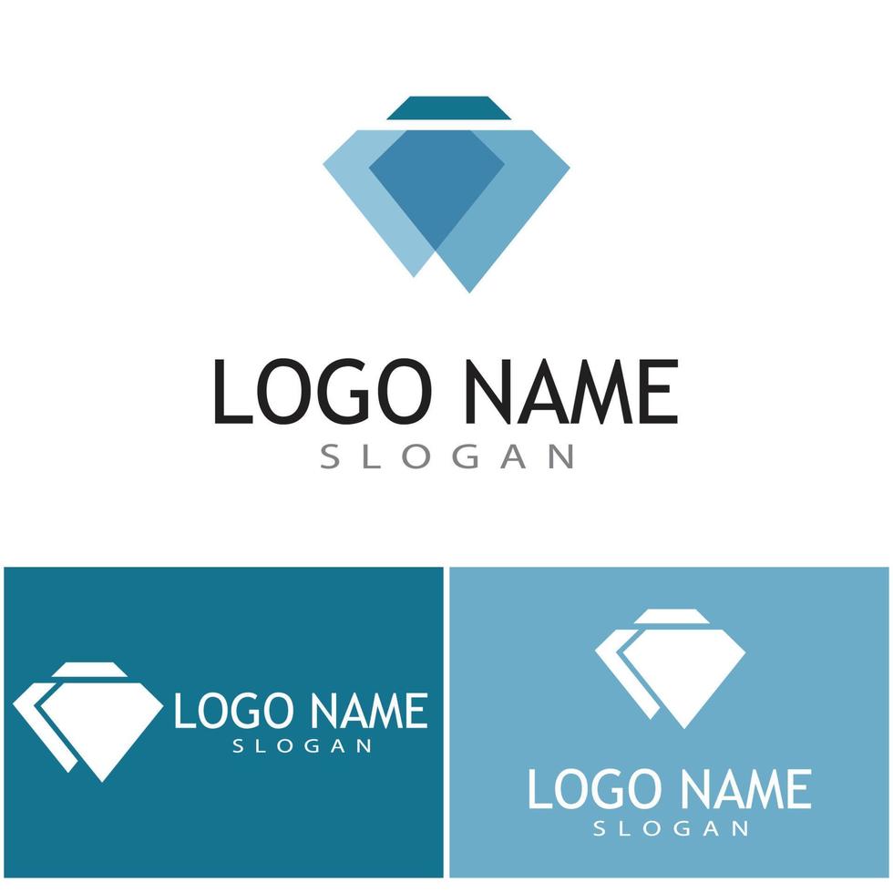 disegno dell'illustrazione dell'icona di vettore del modello di logo del diamante