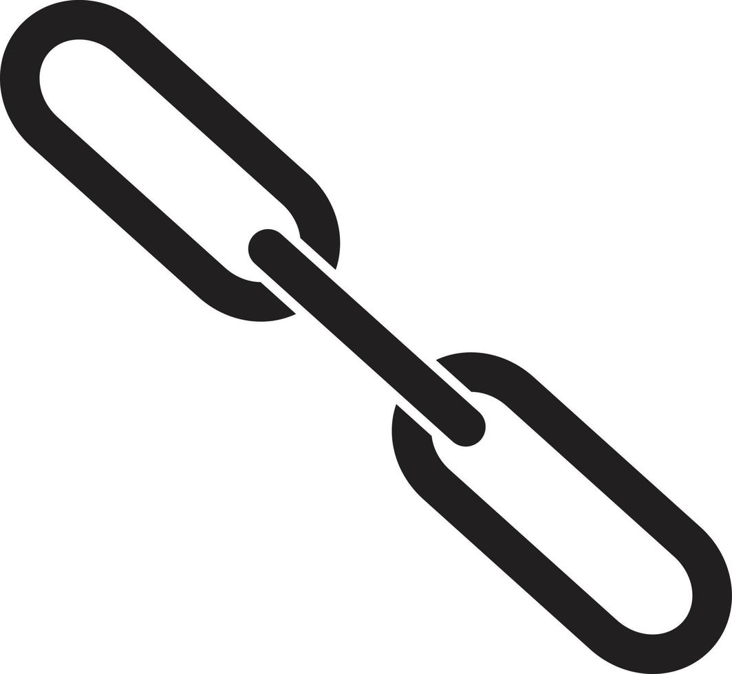 icona di collegamento a catena su sfondo bianco. simbolo di collegamento a catena. segno di collegamento a catena. vettore