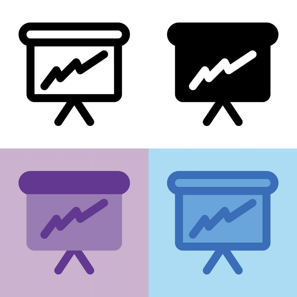 illustrazione grafica vettoriale dell'icona di presentazione. perfetto per interfaccia utente, nuova applicazione, ecc