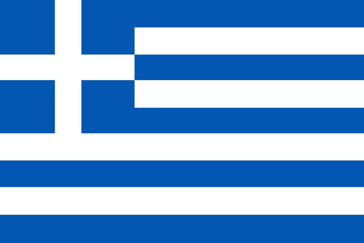 bandiera della grecia. colori e proporzioni ufficiali. bandiera nazionale della grecia. vettore