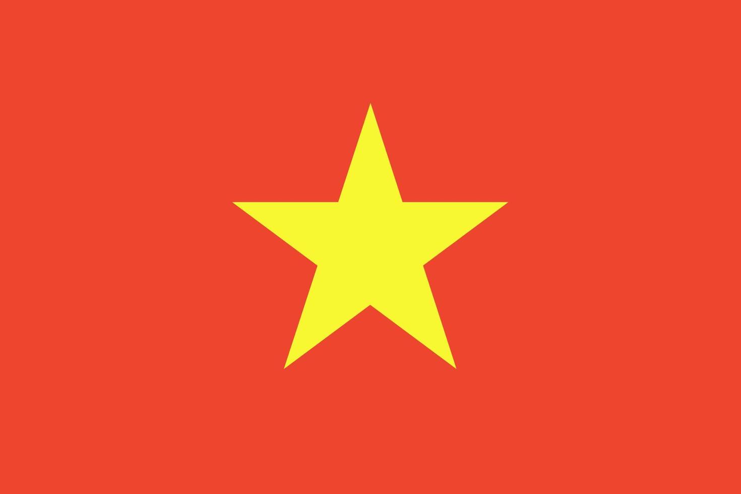 bandiera del vietnam. colori e proporzioni ufficiali. bandiera nazionale del vietnam. vettore