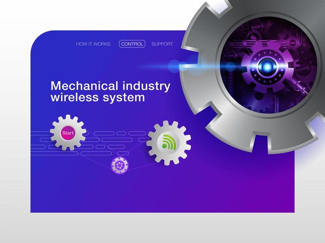 Concetto astratto industria meccanica vettore