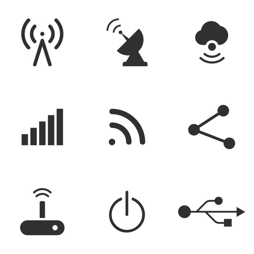 illustrazione vettoriale sulle icone di comunicazione a tema