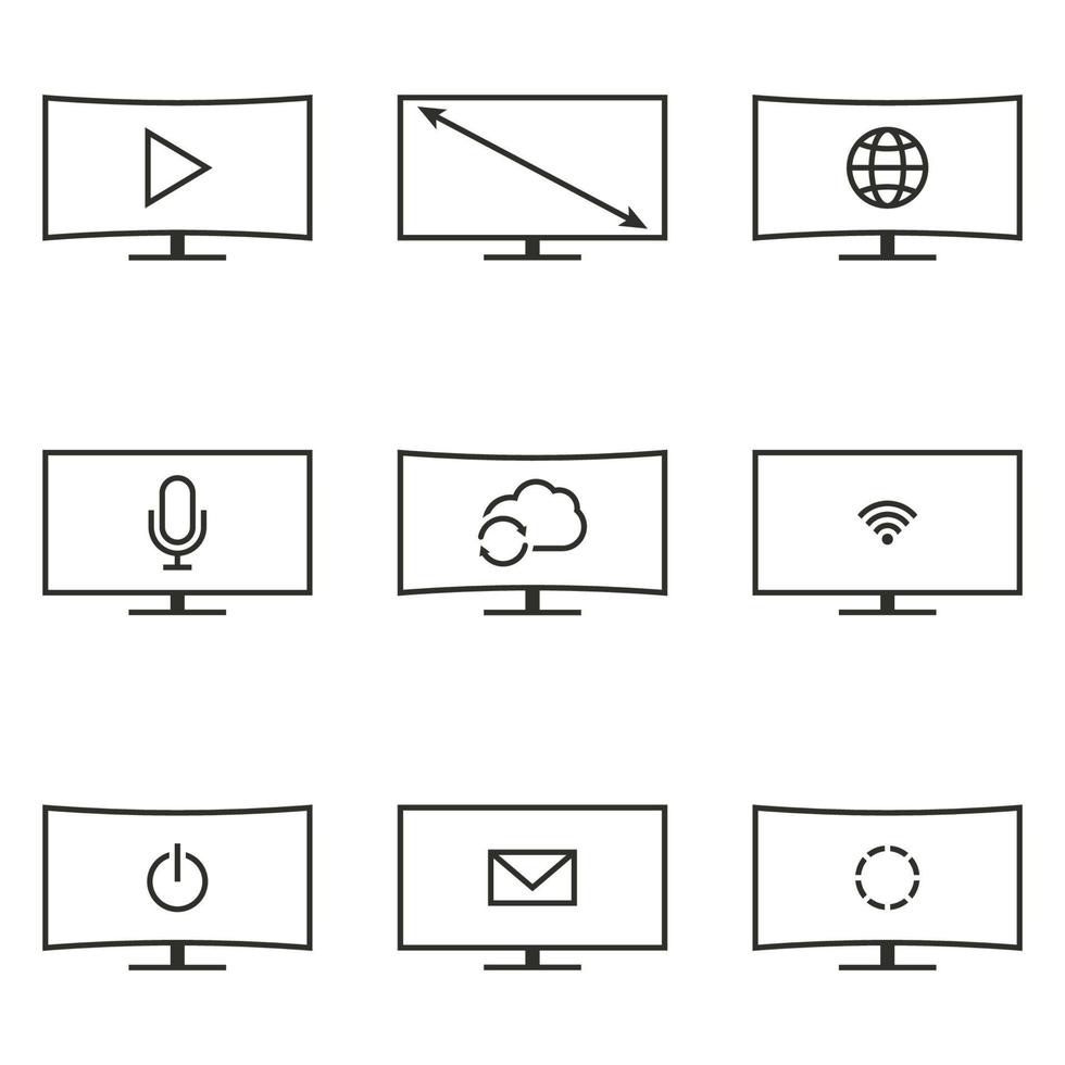 illustrazione vettoriale sulla televisione a tema