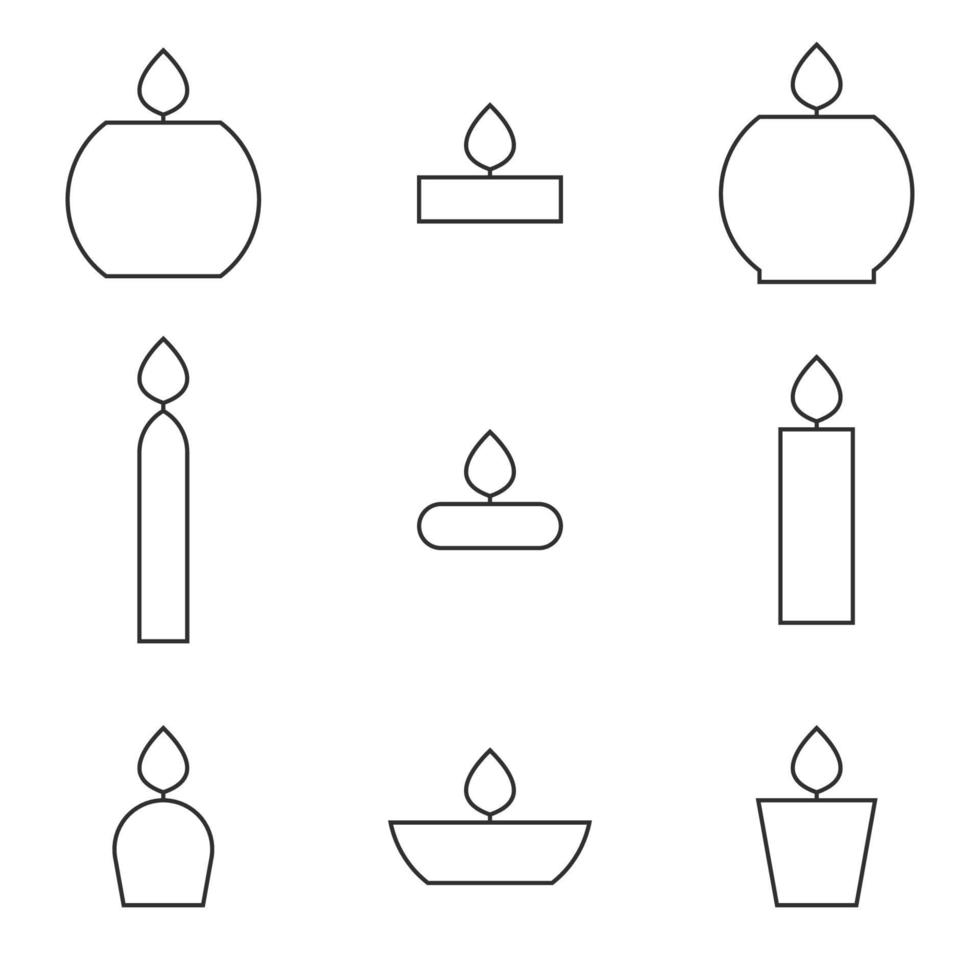 illustrazione vettoriale sulla candela a tema