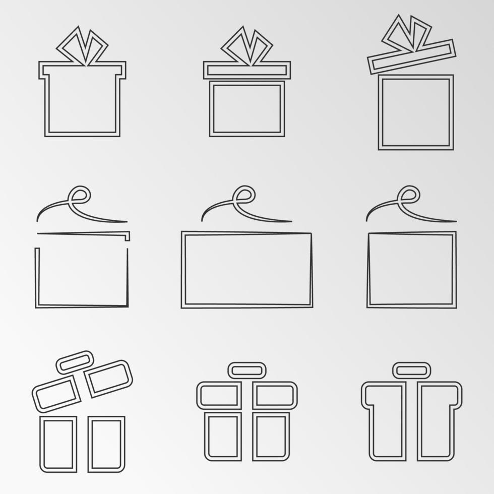 illustrazione vettoriale sul regalo a tema, scatola