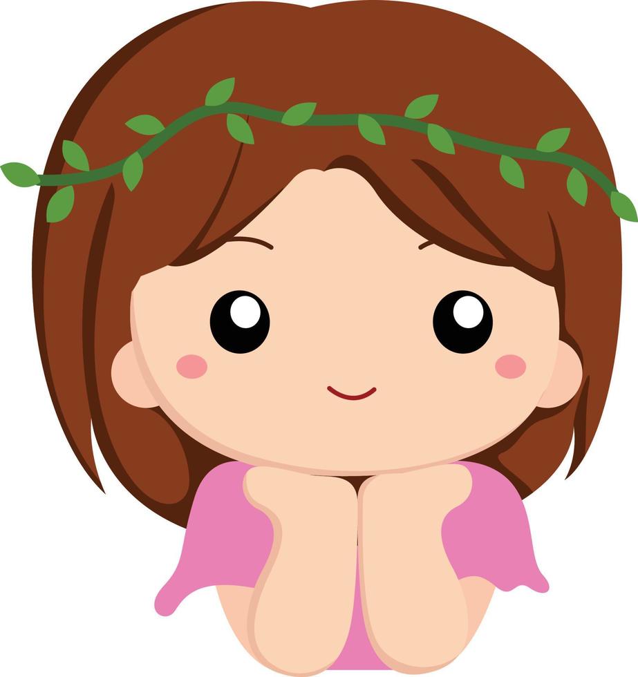 carina ragazza clipart vettoriale carina