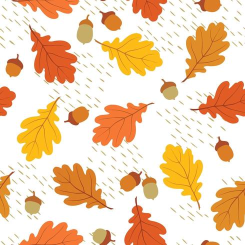 Seamless pattern di foglie d&#39;autunno vettore