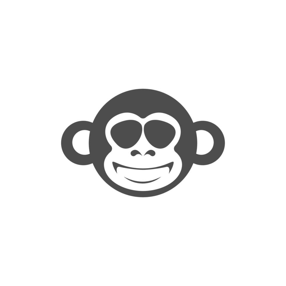 icona del logo della scimmia illustrazione vettoriale design piatto