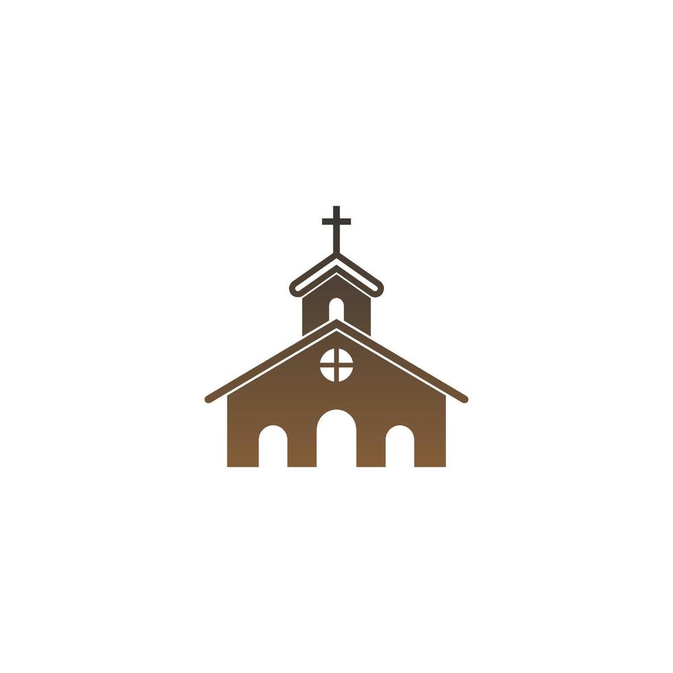 illustrazione del disegno vettoriale del segno del logo dell'icona della chiesa